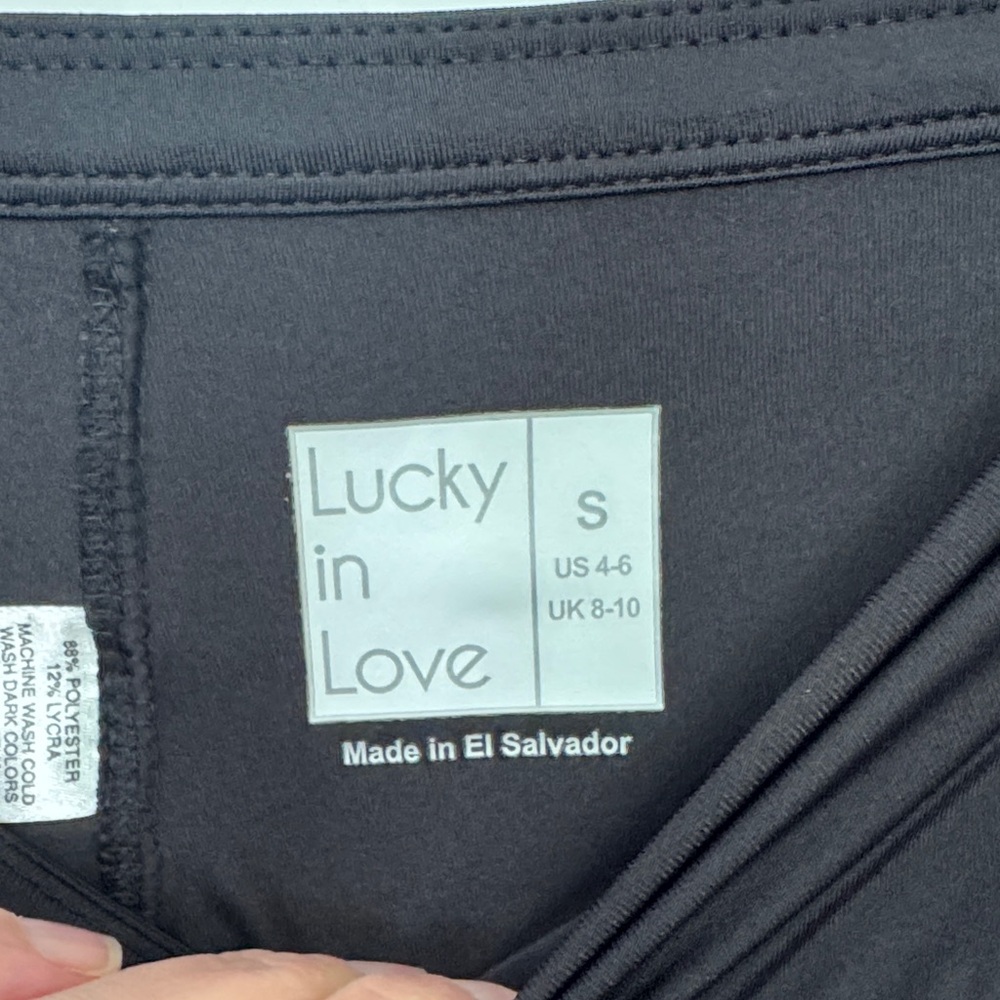 Lucky In Love Black Layered Skirted Leggings Siz - Picture 3 of 5